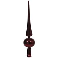 Othmar Decorations Kerstboom piek - bordeaux rood - 28 cm - kunststof - kerstpiek - thumbnail