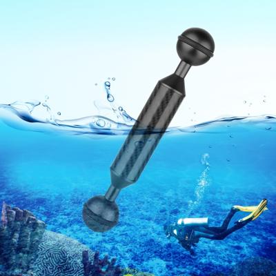 PULUZ 5 inch 12.7 cm lengte 20 8 mm diameter dubbele ballen Carbon Fiber drijvende arm bal diameter: 25mm (zwart)