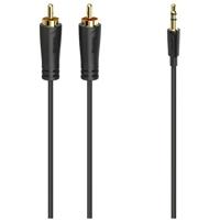 Hama Audiokabel, 3,5-mm-jack-stekker - 2 cinch-stekker, stereo, verg., 1,5 m Mini jack kabel Hama Audiokabel, 3,5-mm-jack-stekker - 2 cinch-stekker, stereo, verg., 1,5 m Mini jack kabel