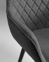 Kave Home Amira restaurant- & eetkamerstoel Gecapitonneerde zitting Gecapitonneerde rugleuning - thumbnail