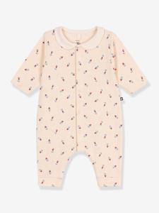 Lange katoenen jumpsuit voor baby PETIT BATEAU vanille