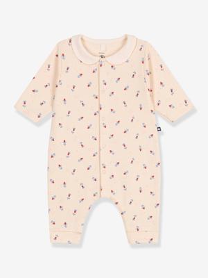 Lange katoenen jumpsuit voor baby PETIT BATEAU vanille