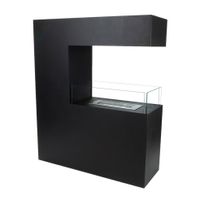 Hoge Bio-ethanol Roomdivider- Zwart