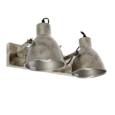 Wandlamp Spot Veronica Modern 27 cm 2 Lichts Antiek Zilver Wandlamp Spot Veronica Modern 27 cm 2 Lichts Antiek Zilver