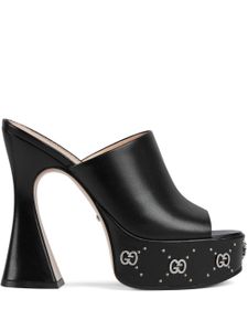 Gucci GG 115mm platform mules - Noir