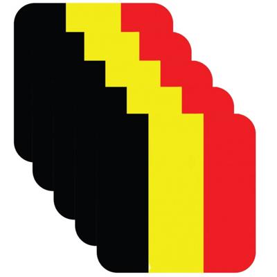 Bierviltjes Belgie - 30x stuks - vierkant - landenthema - 9 x 9 cm - onderzetter