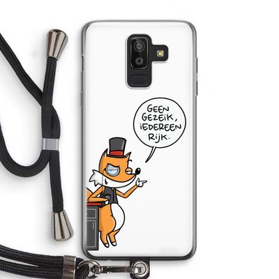 Geen Gezeik: Samsung Galaxy J8 (2018) Transparant Hoesje met koord