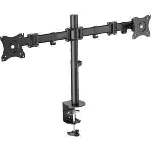 Digitus DA-90349 Monitor-tafelbeugel 2-voudig 38,1 cm (15) - 68,6 cm (27) Zwart Draaibaar, In hoogte verstelbaar, Kantelbaar, Zwenkbaar, Roteerbaar, Staand