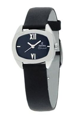 Horlogeband Festina F16013-6 Leder Zwart 16mm