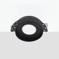 Bella Ondiepe LED inbouw 40mm trimless spot kantelbaar 5Watt rond ZWART IP65 dimbaar - interne driver