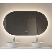 Badkamerspiegel Gliss Design Orion | 140x70 cm | Ovaal | Indirecte LED verlichting | Touch button | Met spiegelverwarming Badkamerspiegel Gliss Design Orion | 140x70 cm | Ovaal | Indirecte LED verlichting | Touch button | Met spiegelverwarming
