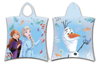 Frozen poncho 50 x 115 cm (blauw)