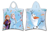 Frozen poncho 50 x 115 cm (blauw)