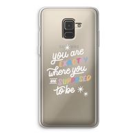 Right Place: Samsung Galaxy A8 (2018) Transparant Hoesje