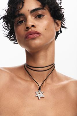 Zilveren ster hanger Zalio - BLACK - U Zilveren ster hanger Zalio - BLACK - U