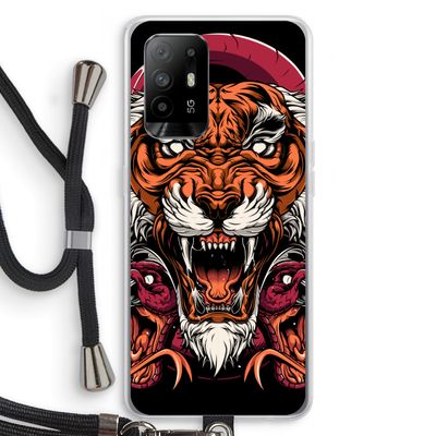 Tiger and Rattlesnakes: Oppo A95 5G Transparant Hoesje met koord