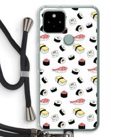 Sushi time: Pixel 5 Transparant Hoesje met koord Sushi time: Pixel 5 Transparant Hoesje met koord