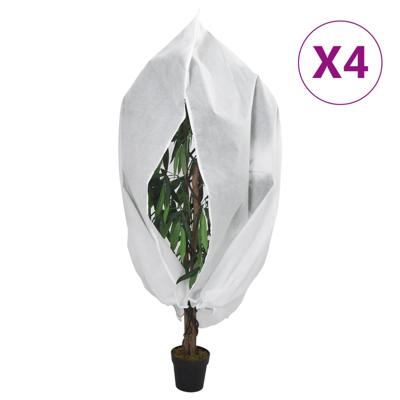 Plantenhoezen met ritssluiting 4 st 70 g/m² 3,93x3 m