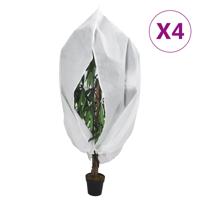 Plantenhoezen met ritssluiting 4 st 70 g/m² 3,93x3 m