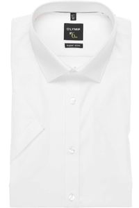 OLYMP No. Six Super Slim Overhemd Korte mouw wit