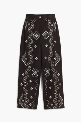 Lange broek met spiegels - BROWN - XL Lange broek met spiegels - BROWN - XL