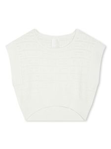 Givenchy Kids débardeur crop à logo en jacquard - Blanc