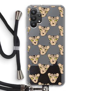 Tijger: Samsung Galaxy A32 5G Transparant Hoesje met koord