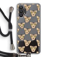 Tijger: Samsung Galaxy A32 5G Transparant Hoesje met koord