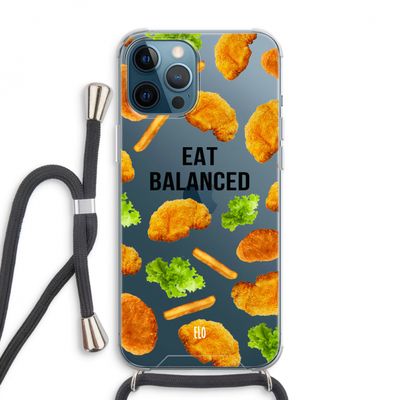 Eat Balanced: iPhone 12 Pro Max Transparant Hoesje met koord