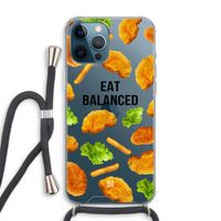 Eat Balanced: iPhone 12 Pro Max Transparant Hoesje met koord Eat Balanced: iPhone 12 Pro Max Transparant Hoesje met koord