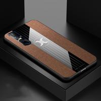 Voor vivo S1 Pro XINLI stiksels doek textuur schokbestendig TPU beschermhoes (bruin)
