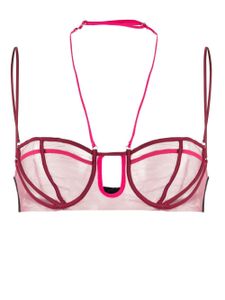 Nensi Dojaka soutien-gorge à design à empiècements - Rose