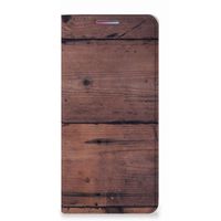 Motorola Moto G60s Book Wallet Case Old Wood