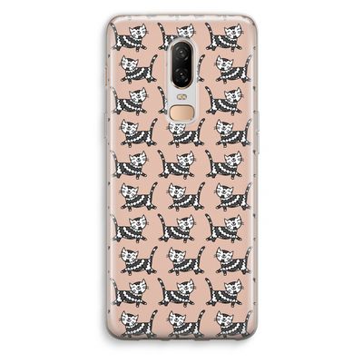 Zwarte poes: OnePlus 6 Transparant Hoesje