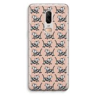 Zwarte poes: OnePlus 6 Transparant Hoesje