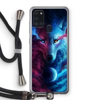 Where Light And Dark Meet: Samsung Galaxy A21s Transparant Hoesje met koord
