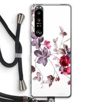 Mooie bloemen: Sony Xperia 1 III Transparant Hoesje met koord