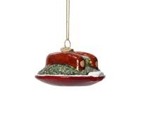 Ornament glas l6b3h11 cm mlt a3 3st kerst - Decoris