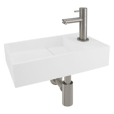 Differnz Differnz Fonteinset Solid Surface - Wit - incl. kraan