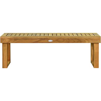 Acacia Houten Patio Bank Buiten Eetkamer Bank met Latten Zitting voor Eetkamer/Tuin Zonder Rugleuning Boerderij Bank (met Voetensteun)
