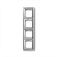 Busch-Jaeger afdekraam 4 voudig Pure Stainless Steel 1724-866K