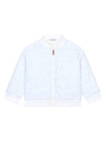 Dolce & Gabbana Kids veste bomber zippée à logo imprimé - Bleu