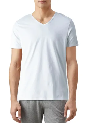 2-pack heren basic ondershirts - V-hals - Slim Fit heren T-shirt katoen