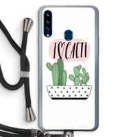 I love cacti: Samsung Galaxy A20s Transparant Hoesje met koord I love cacti: Samsung Galaxy A20s Transparant Hoesje met koord