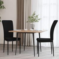 Eetkamerstoelen 2 st fluweel zwart