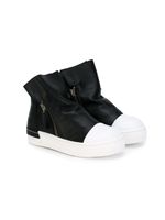 Cinzia Araia Kids baskets montantes à zips latérales - Noir