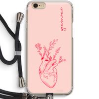 Blooming Heart: iPhone 6 / 6S Transparant Hoesje met koord