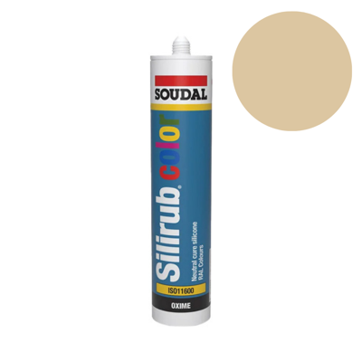 Soudal - Silirub Color Siliconenkit RAL 1014 - 300ml Soudal - Silirub Color Siliconenkit RAL 1014 - 300ml