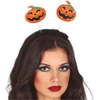 Halloween diadeem - pompoen - one size - oranje - thumbnail