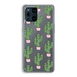 Cactus Lover: Oppo Find X3 Transparant Hoesje